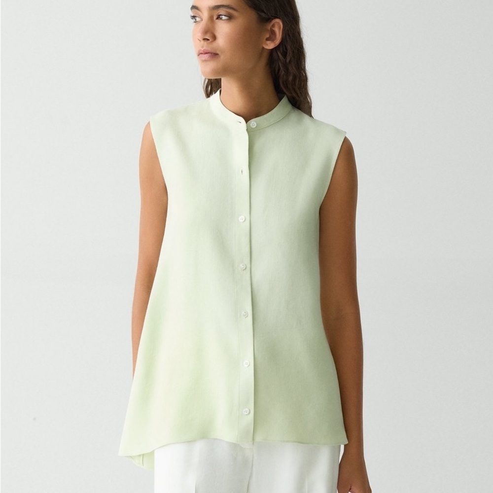 Theory Light Green Sleeveless Blouse Size Small NWT